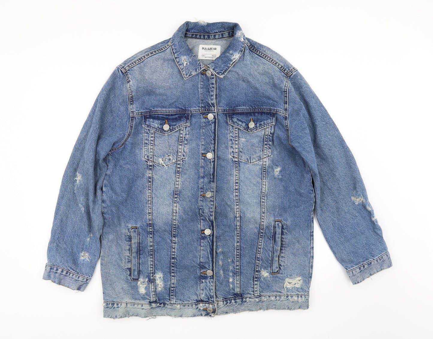 Pull&Bear Mens Blue   Jacket Coat Size L