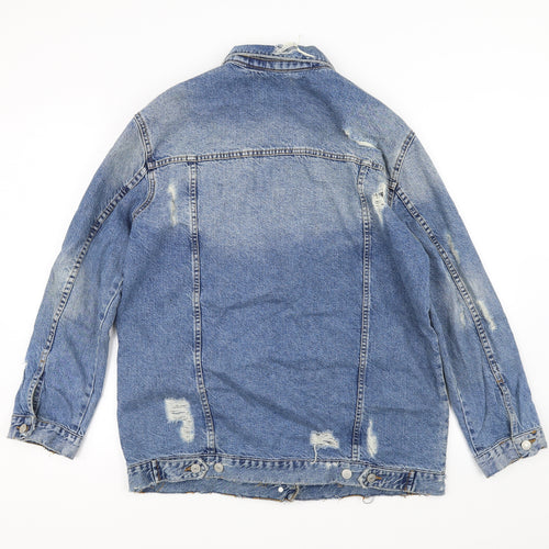 Pull&Bear Mens Blue   Jacket Coat Size L