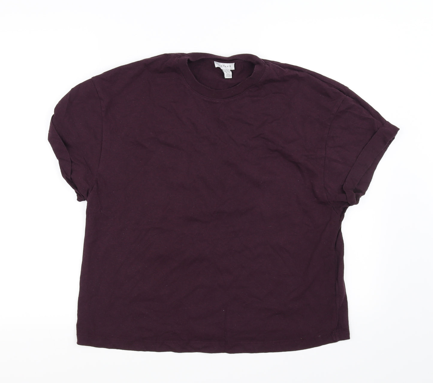 Topshop Womens Purple   Basic T-Shirt Size 8