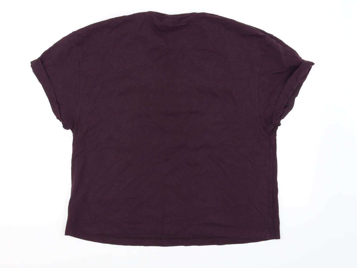 Topshop Womens Purple   Basic T-Shirt Size 8