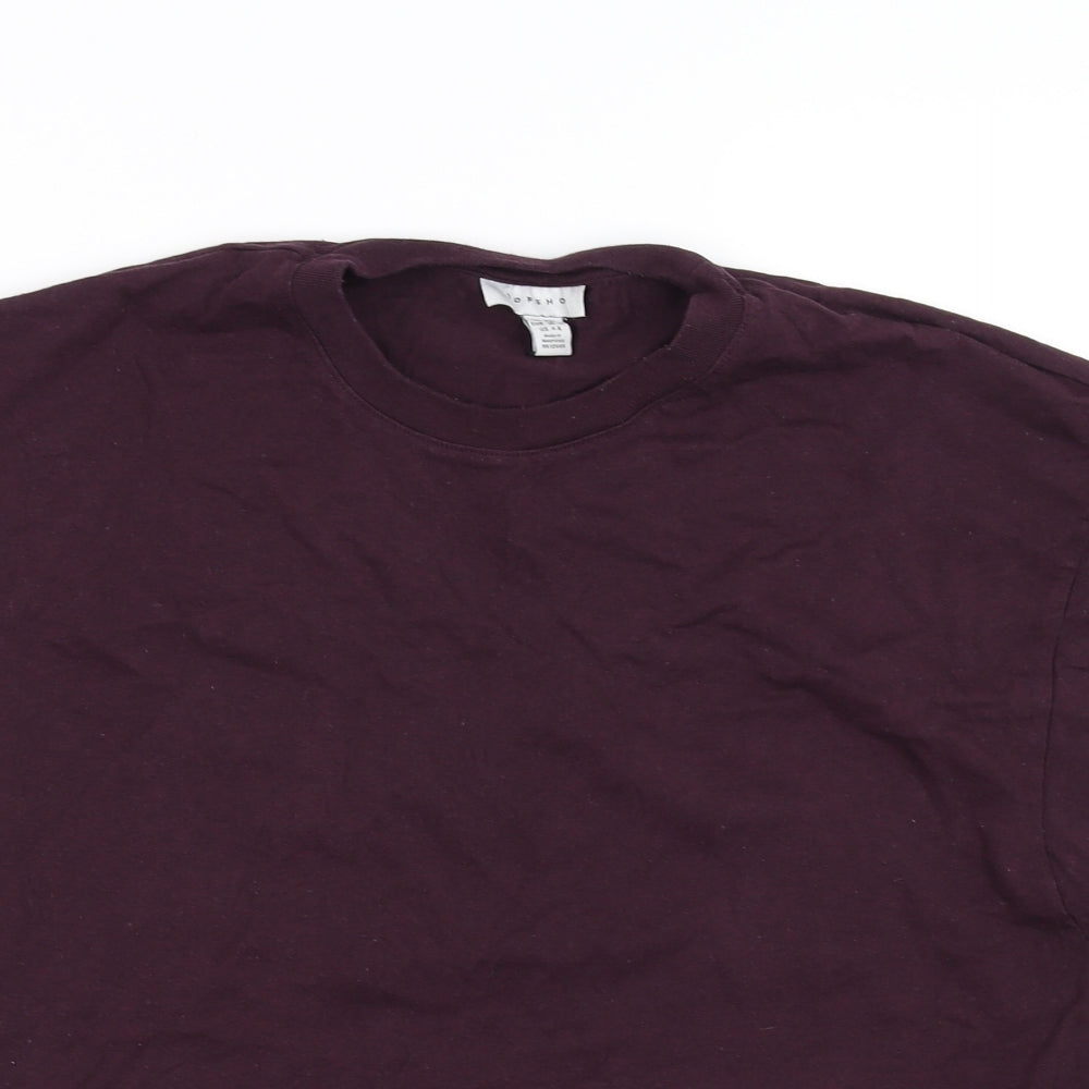 Topshop Womens Purple   Basic T-Shirt Size 8