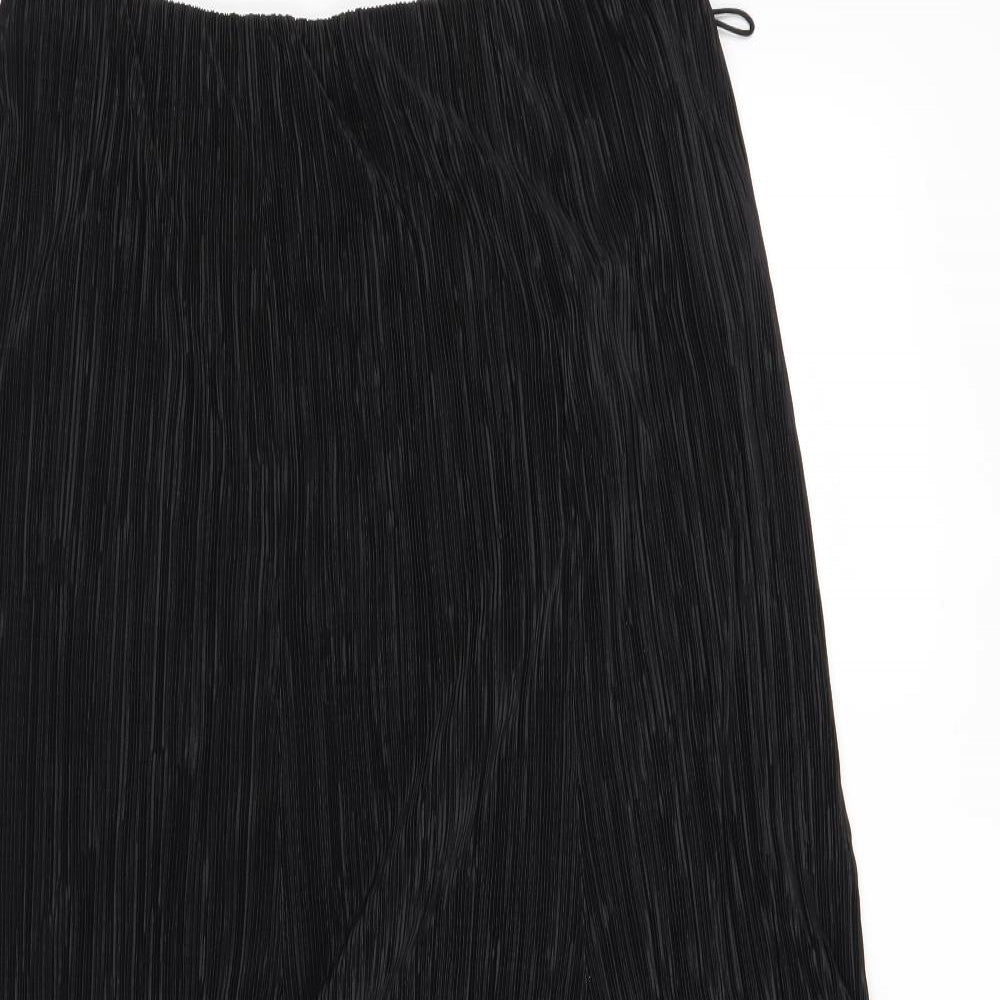 Forever Womens Black   A-Line Skirt Size L