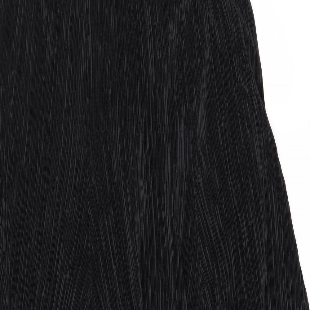 Forever Womens Black   A-Line Skirt Size L