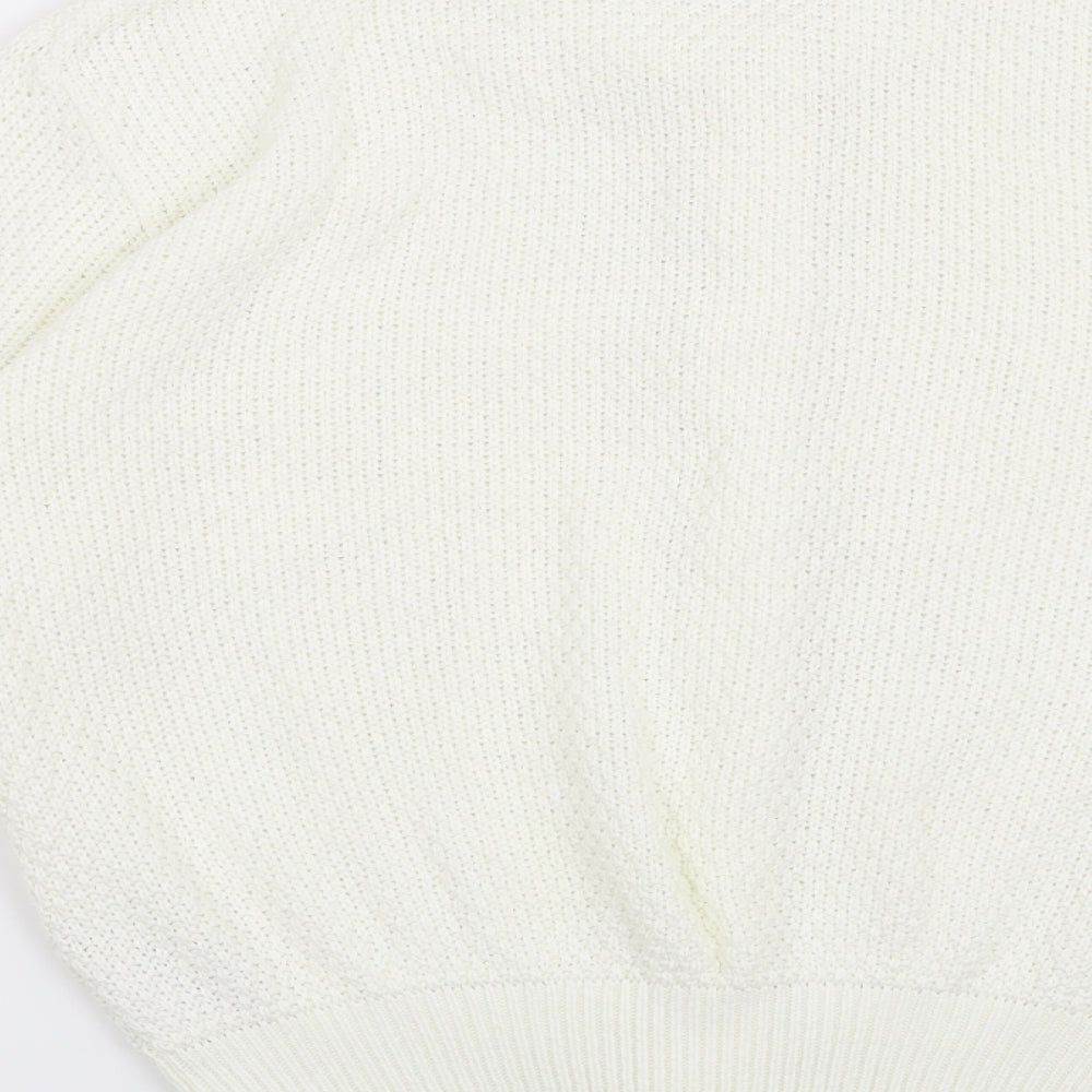 BHS Womens White   Cardigan Jumper Size 14