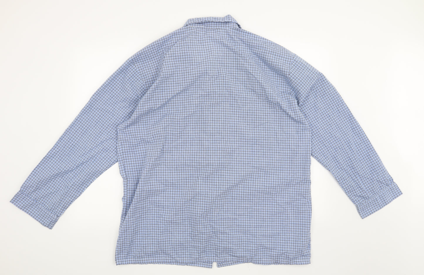 Maine Mens Blue Check   Button-Up Size XL