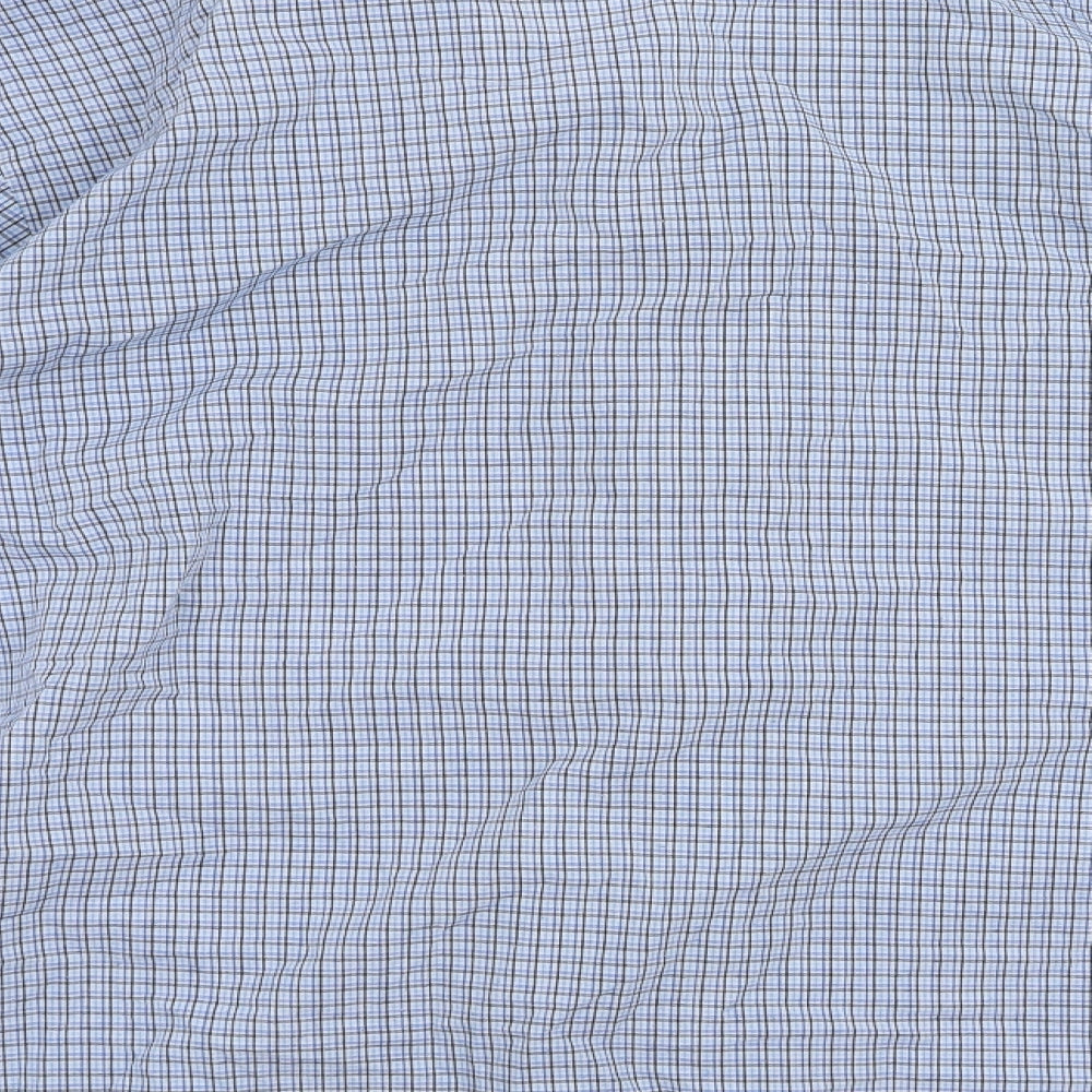 Maine Mens Blue Check   Button-Up Size XL