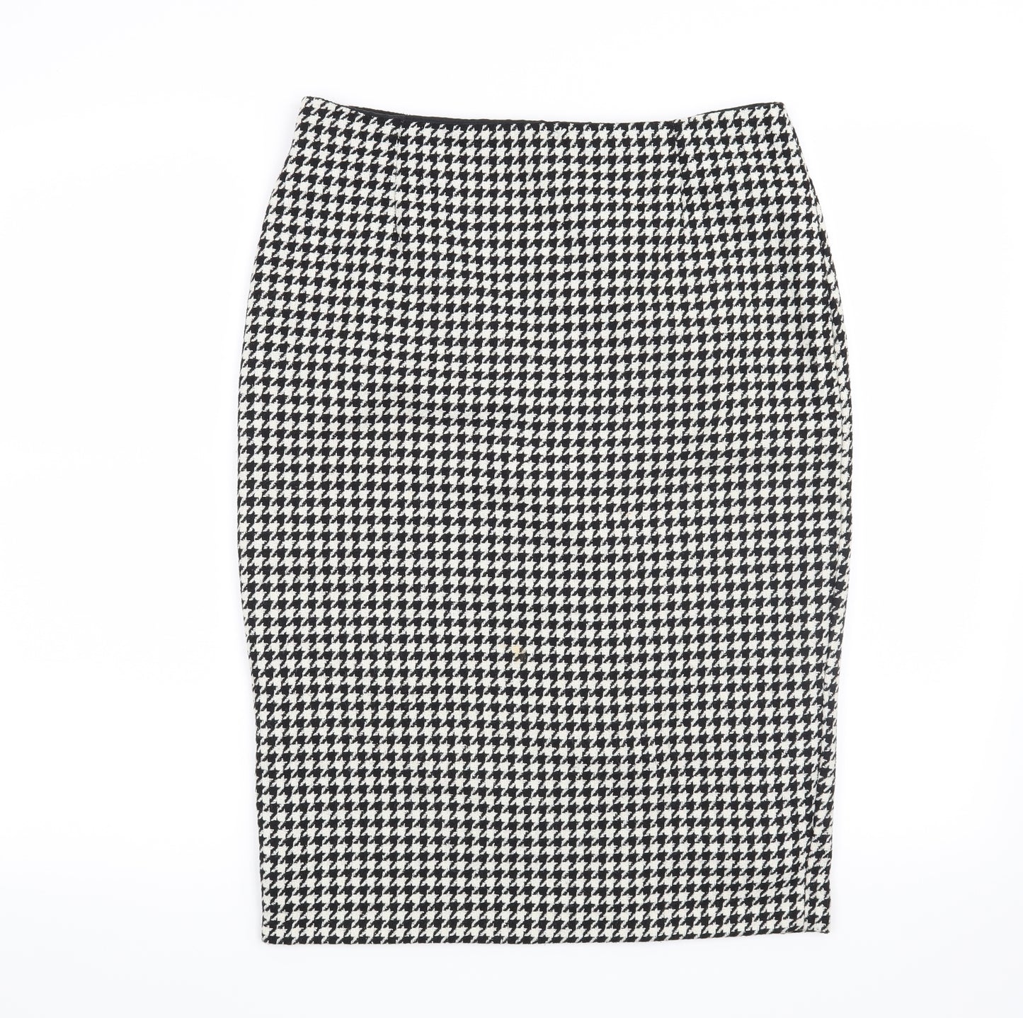 NEXT Womens Black Houndstooth  Straight & Pencil Skirt Size 10