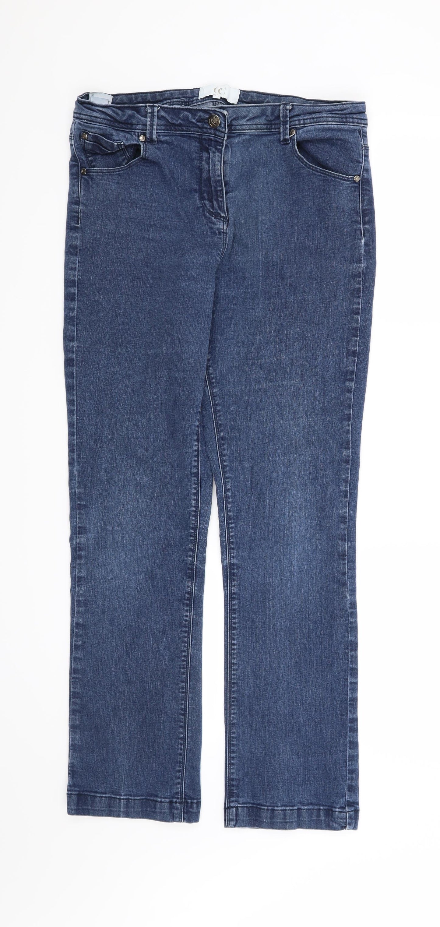 CC Womens Blue   Straight Jeans Size 14 L28 in
