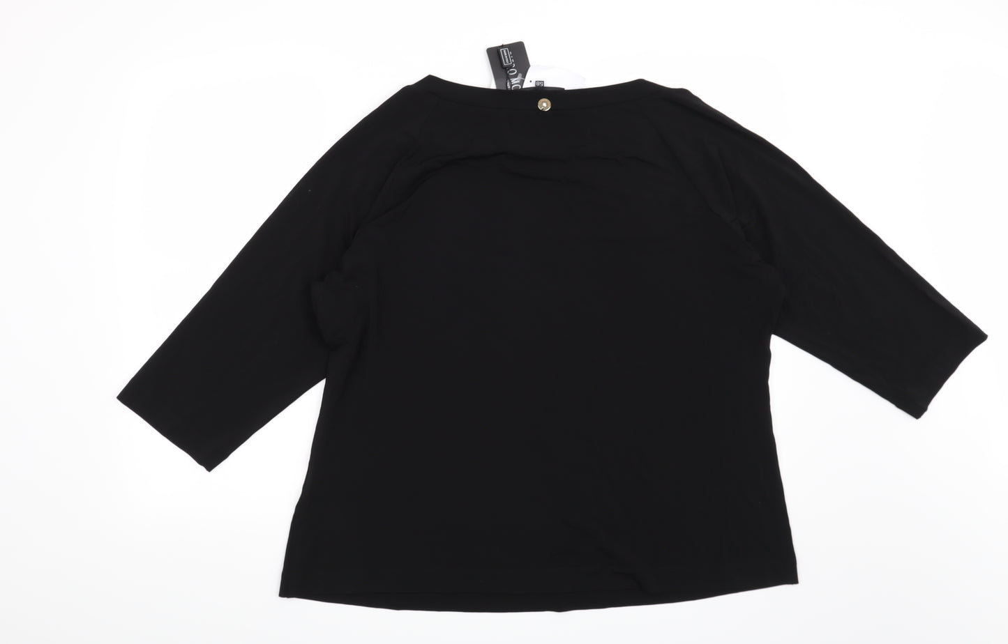 Piero Moretti Womens Black Floral  Basic Blouse Size 24