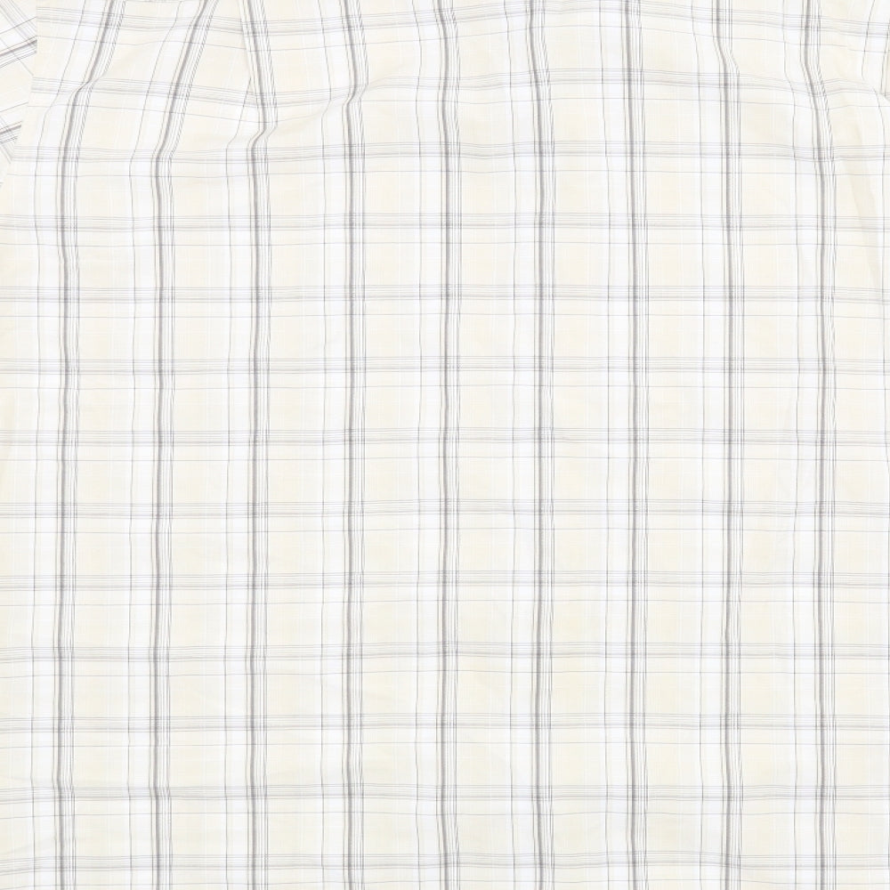 Blue Harbour Mens Beige Check   Button-Up Size M