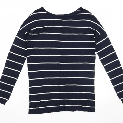 Atmosphere Womens Blue Striped  Pullover Jumper Size 8