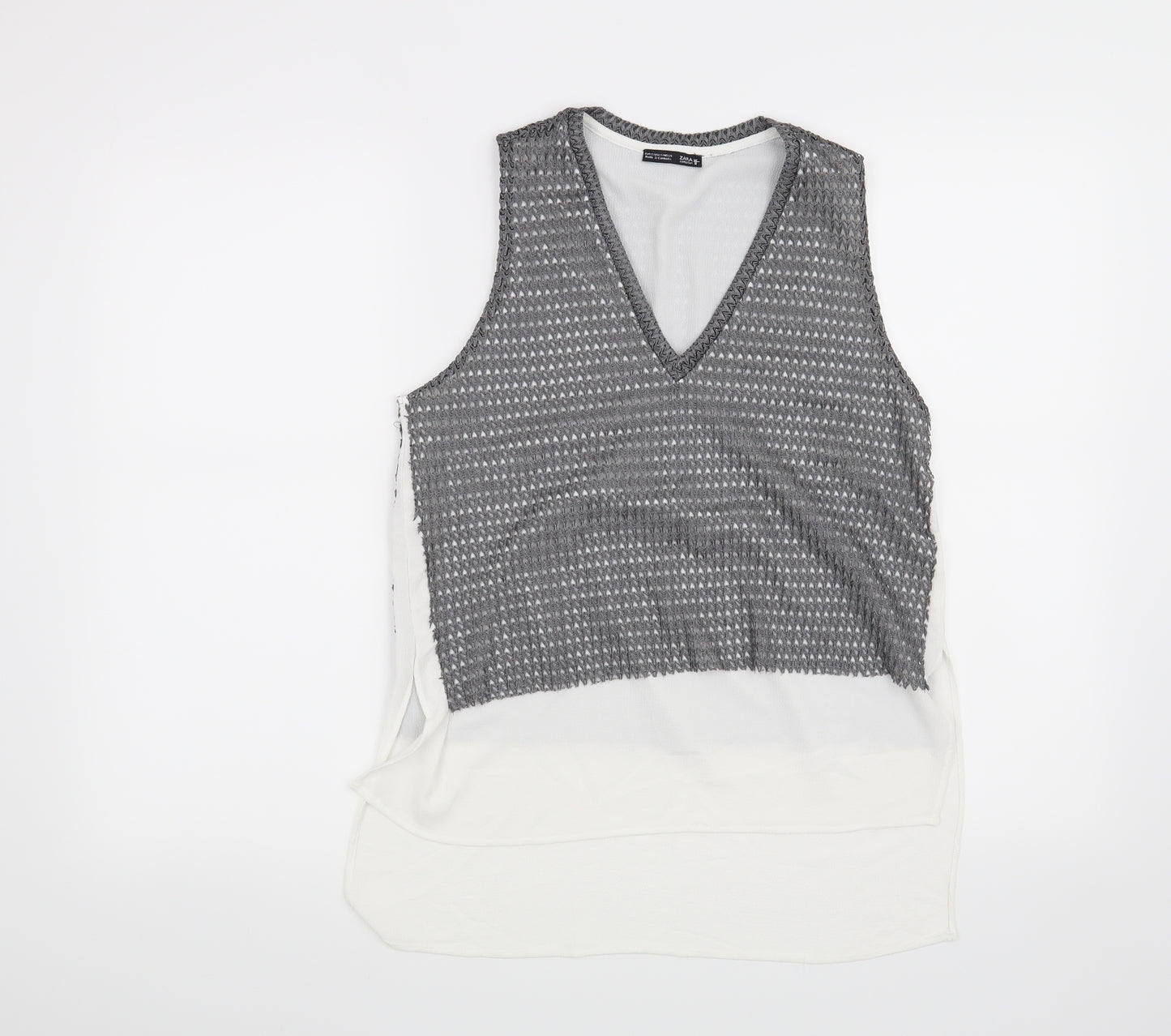 Zara Womens Grey   Basic Blouse Size S