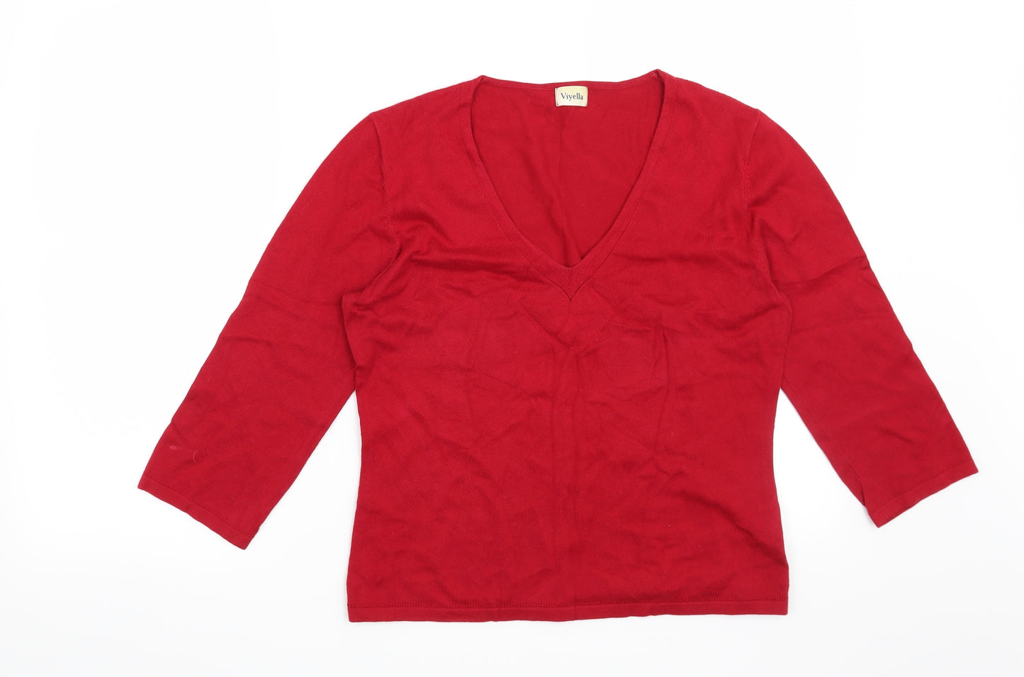 Viyella Womens Red   Pullover Jumper Size M