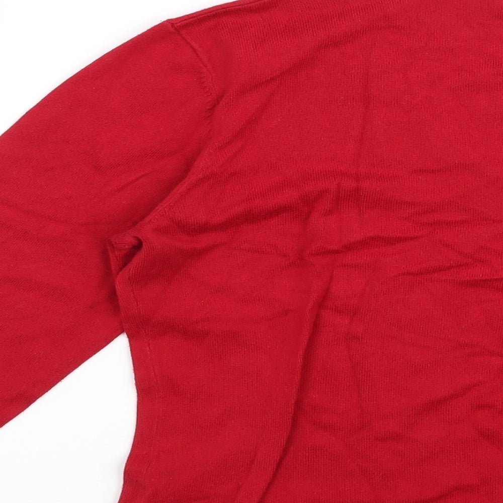 Viyella Womens Red   Pullover Jumper Size M