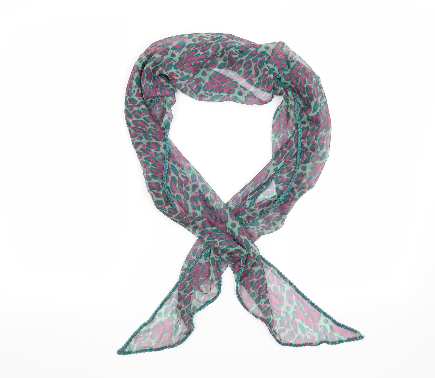 Preworn Womens Green Animal Print   Scarf