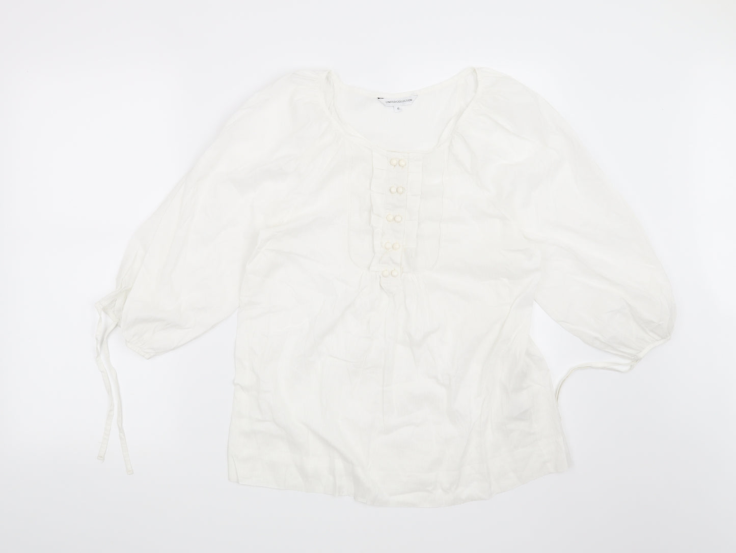Marks and Spencer Womens White   Basic Blouse Size 10