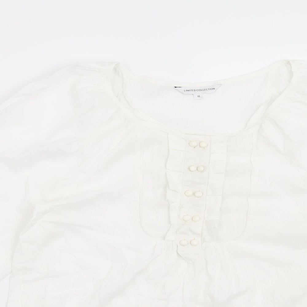 Marks and Spencer Womens White   Basic Blouse Size 10