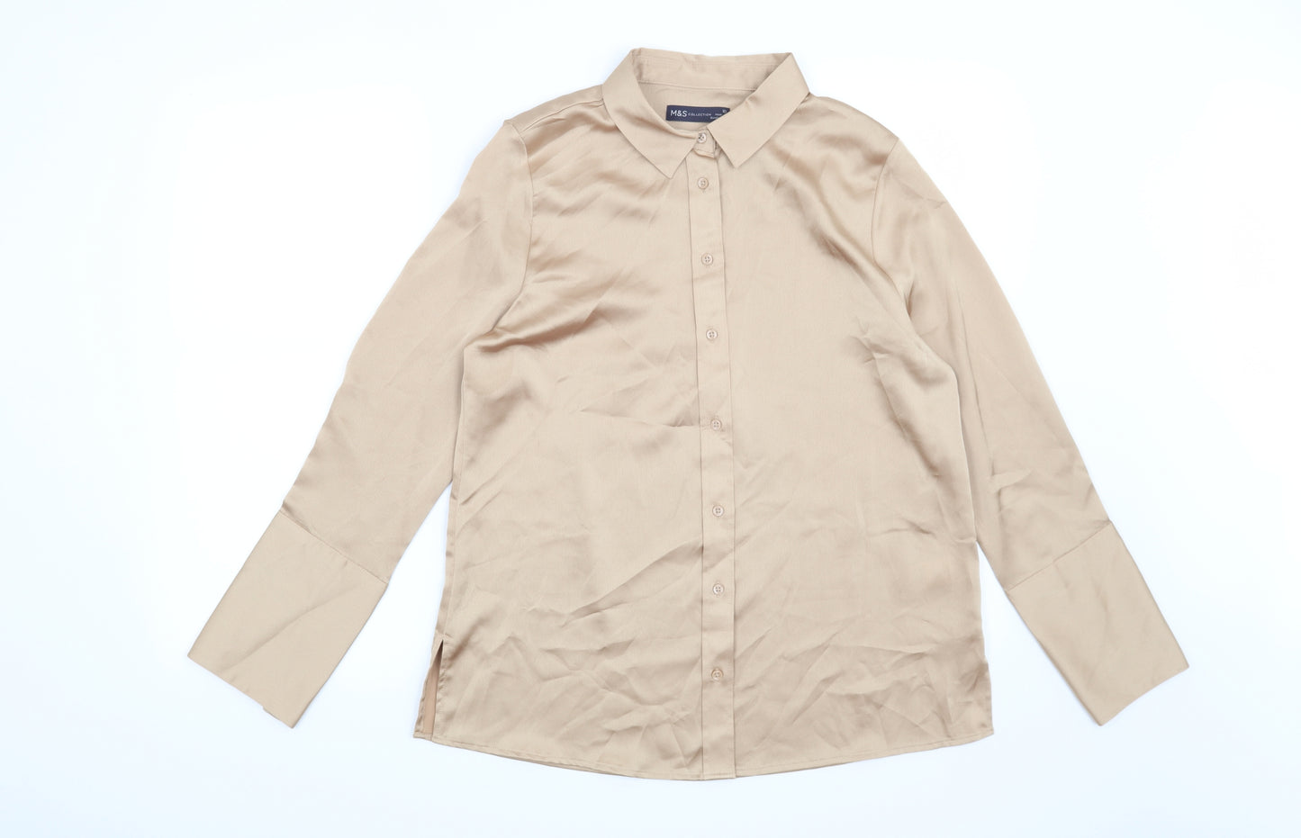 Marks and Spencer Womens Gold   Basic Blouse Size 10