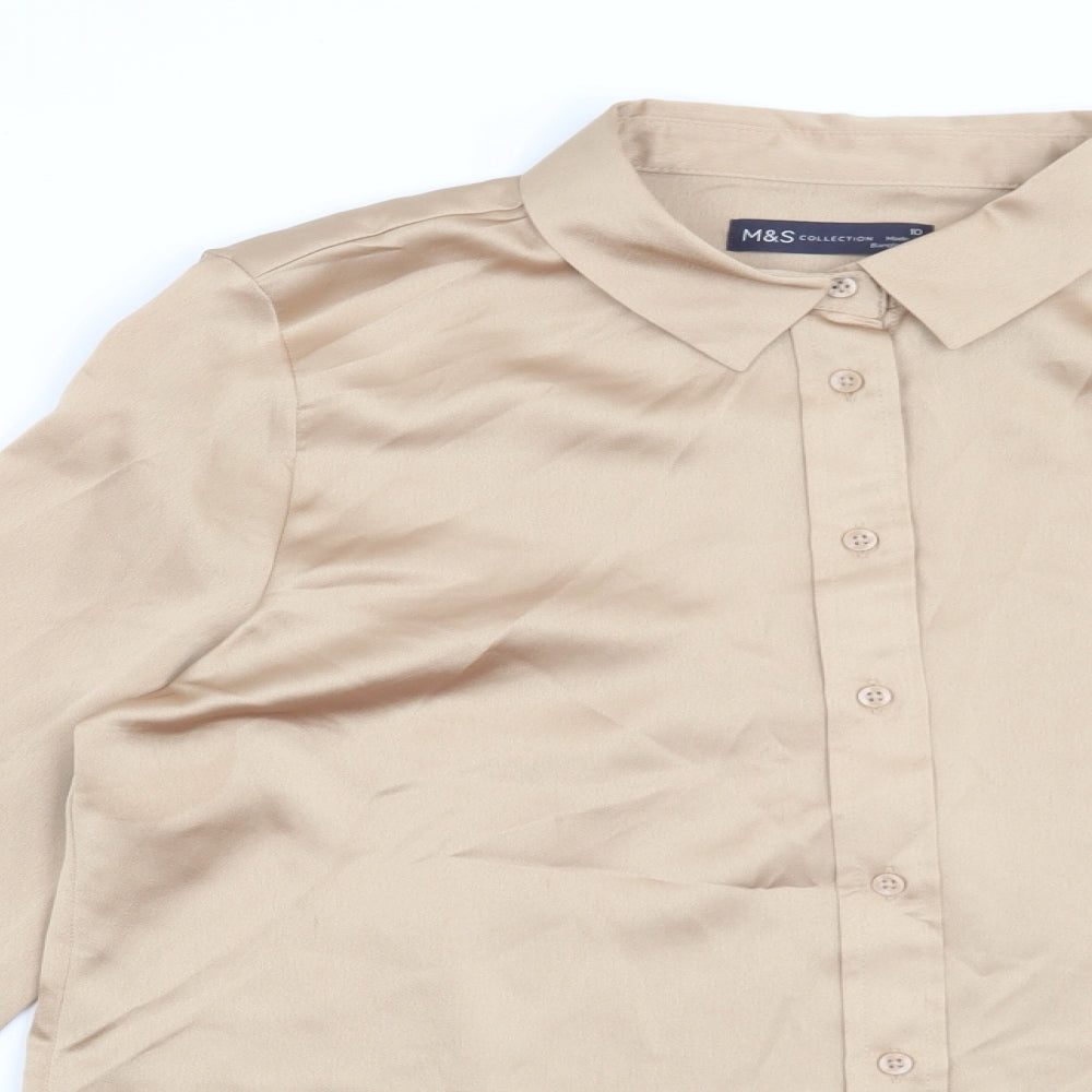 Marks and Spencer Womens Gold   Basic Blouse Size 10