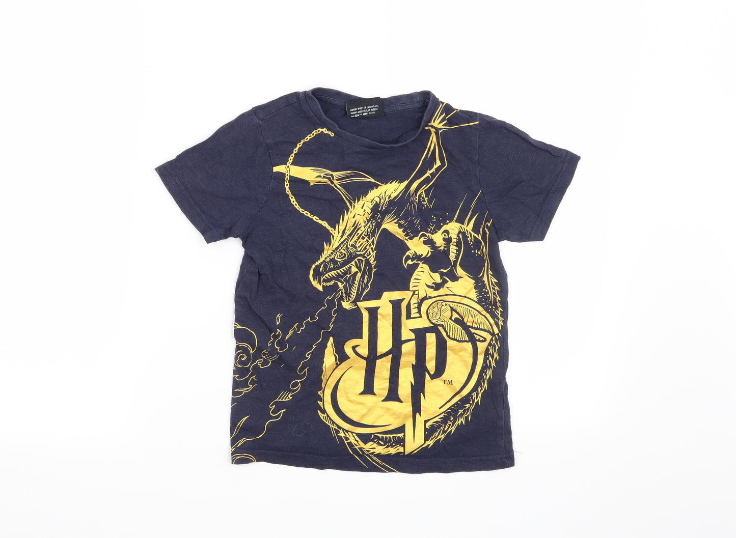 TU Boys Blue   Basic T-Shirt Size 6 Years  - Harry Potter