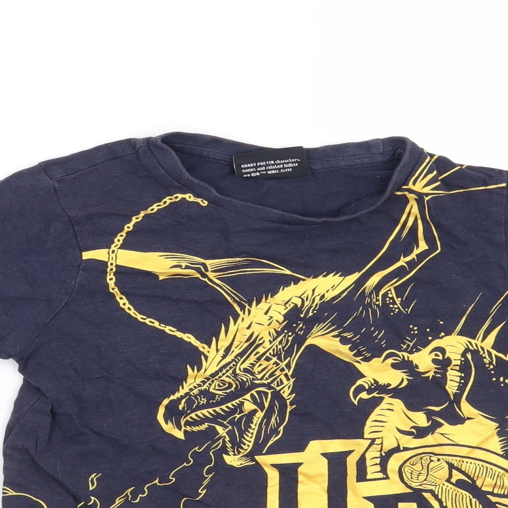 TU Boys Blue   Basic T-Shirt Size 6 Years  - Harry Potter