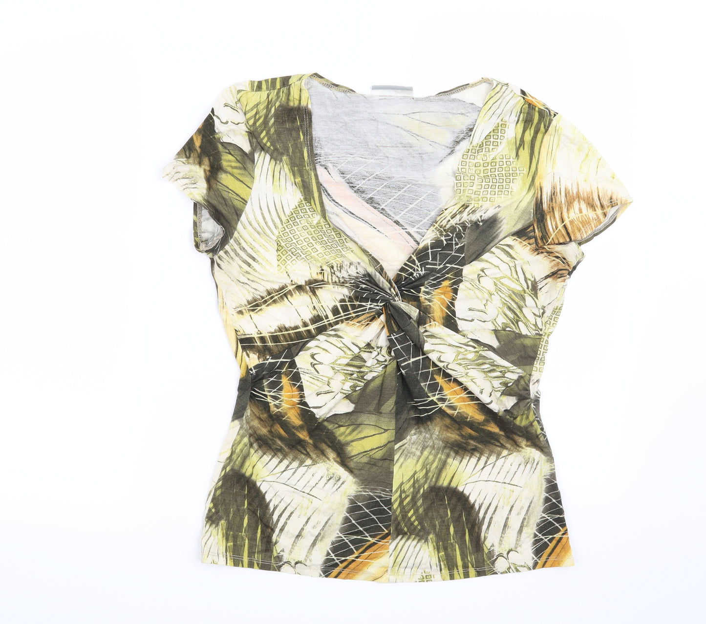 Wallis Womens Green Geometric  Basic Blouse Size 12
