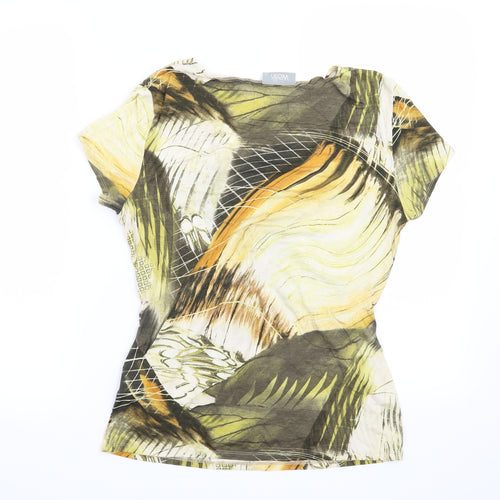Wallis Womens Green Geometric  Basic Blouse Size 12