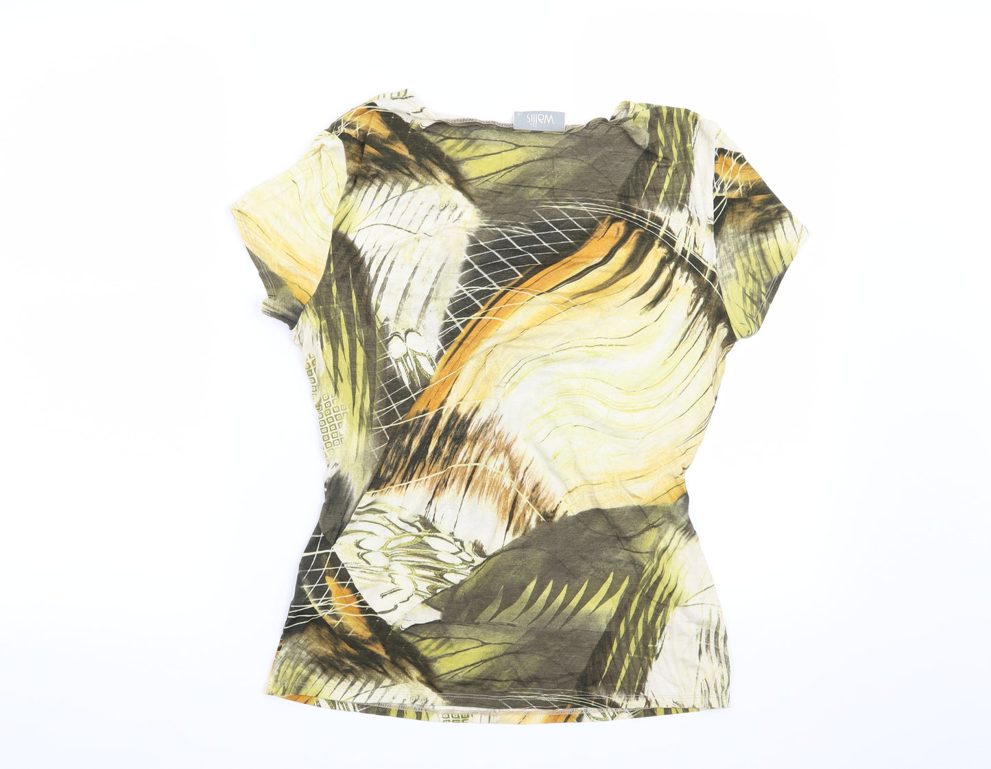 Wallis Womens Green Geometric  Basic Blouse Size 12
