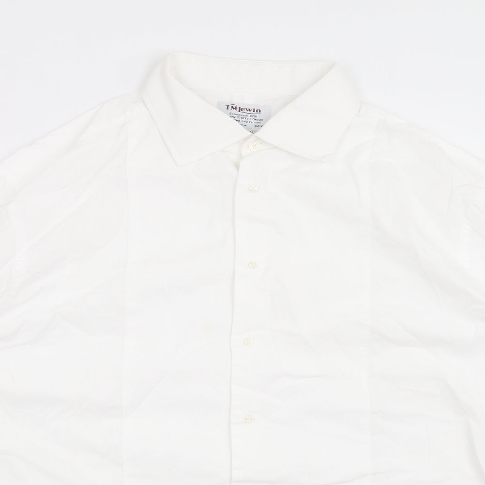 TM Lewin Mens White    Dress Shirt Size 17