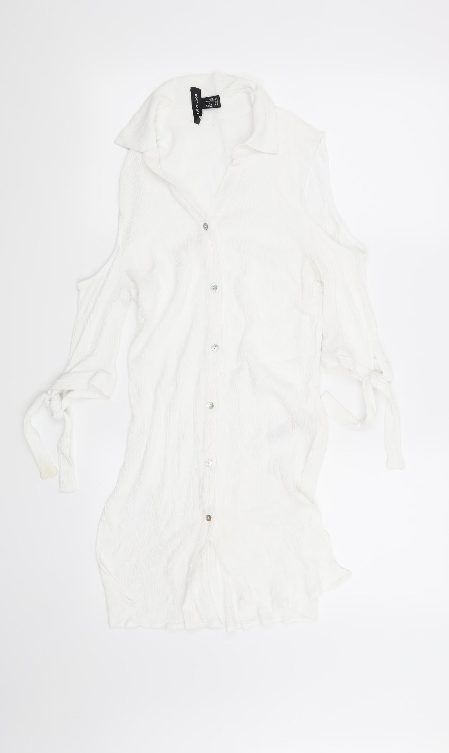 New Look Womens White   Basic Button-Up Size S