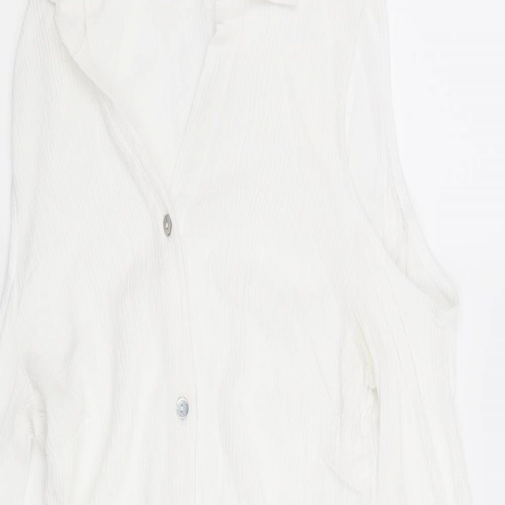 New Look Womens White   Basic Button-Up Size S