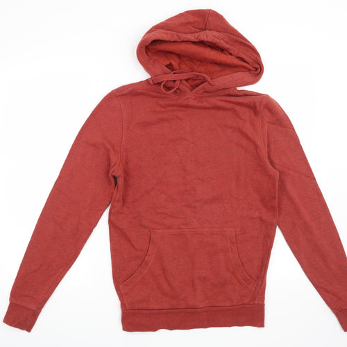 C&A Mens Orange   Henley Hoodie Size XS