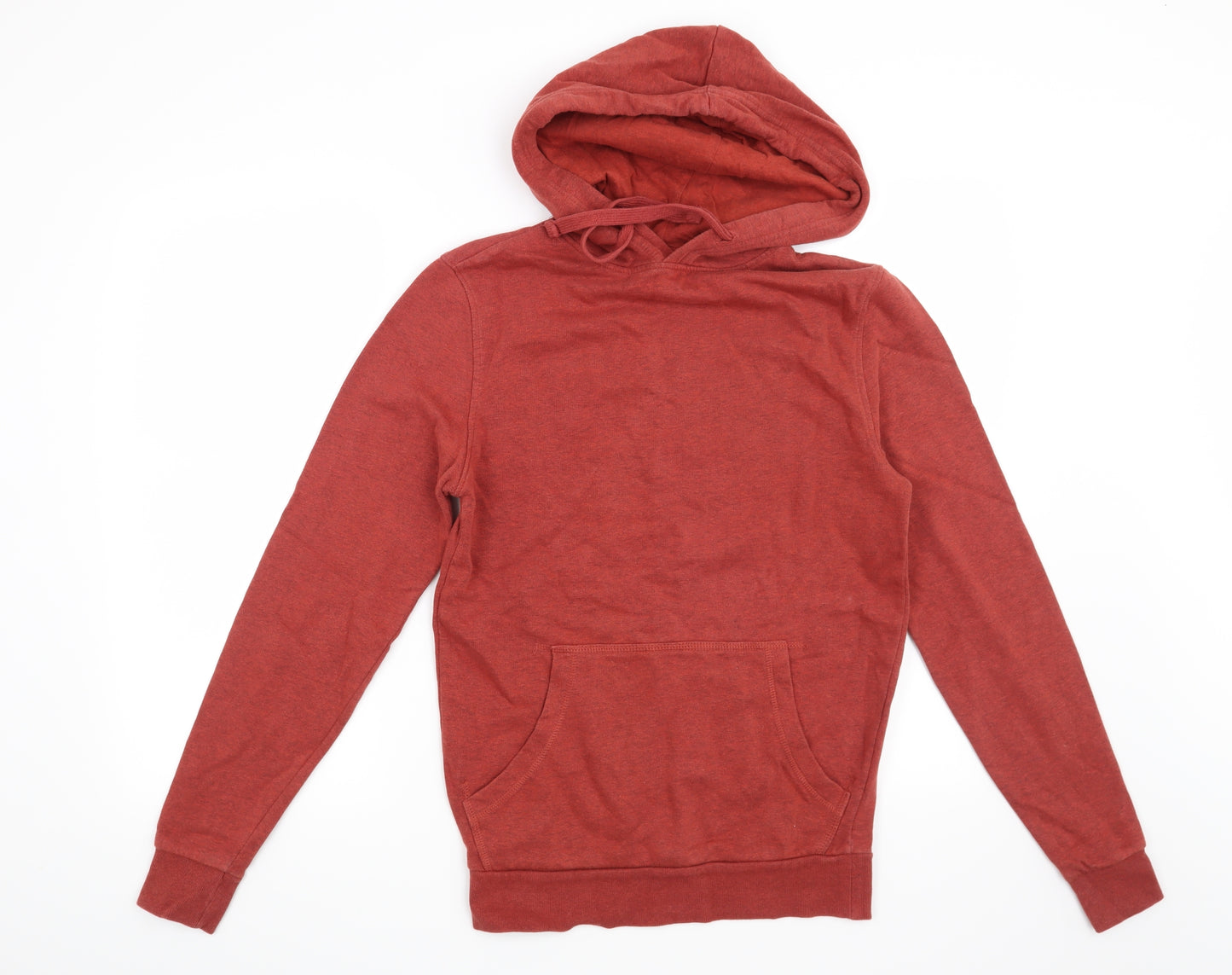 C&A Mens Orange   Henley Hoodie Size XS