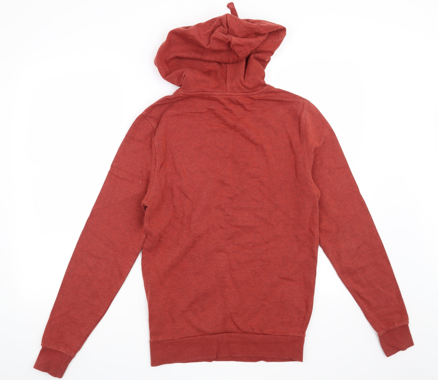 C&A Mens Orange   Henley Hoodie Size XS