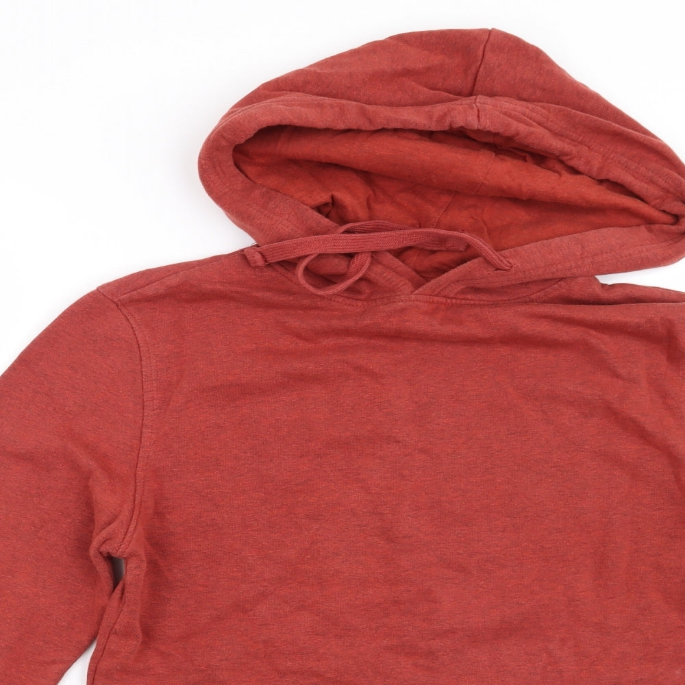 C&A Mens Orange   Henley Hoodie Size XS