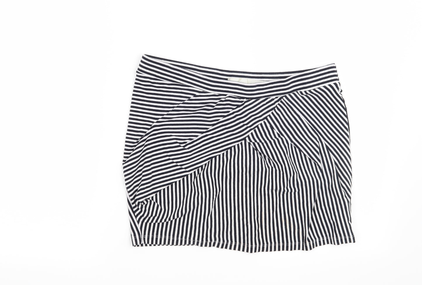 Stradivarius Womens Blue Striped  Mini Skirt Size L