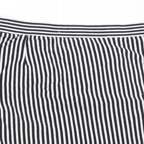 Stradivarius Womens Blue Striped  Mini Skirt Size L