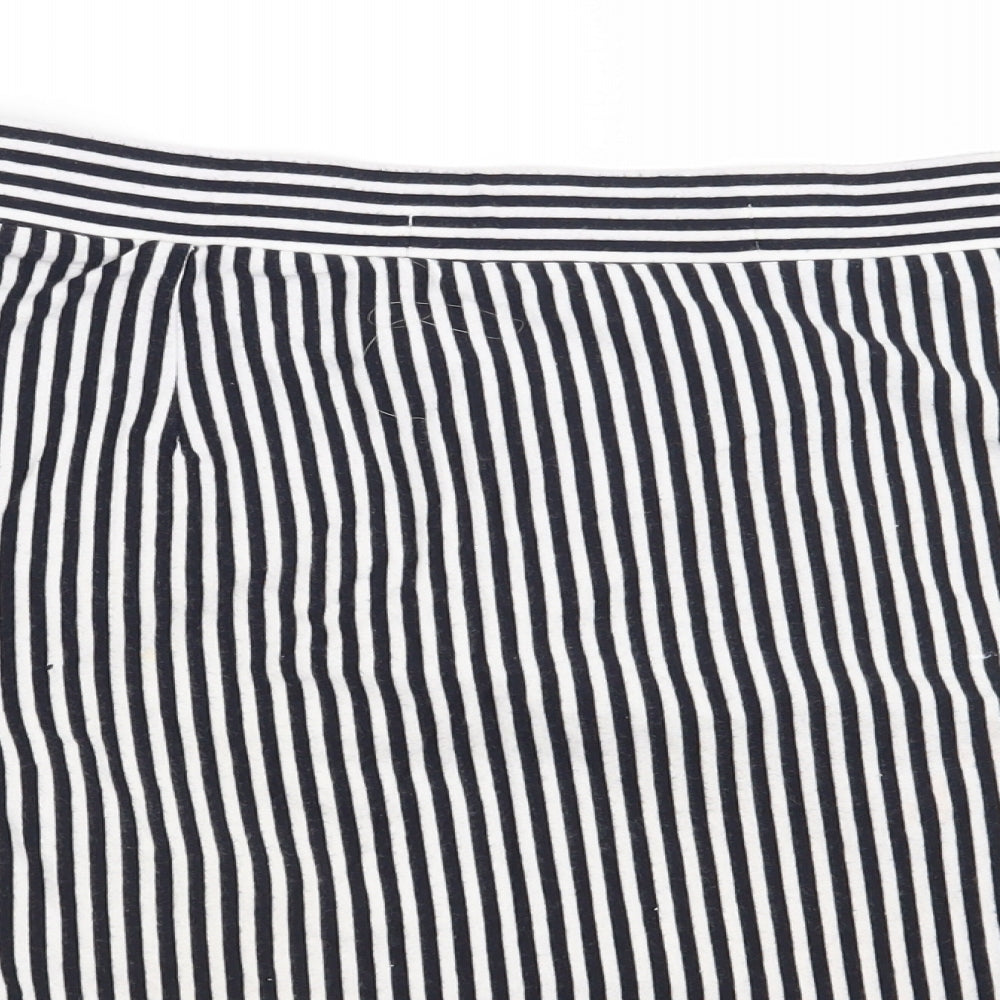 Stradivarius Womens Blue Striped  Mini Skirt Size L