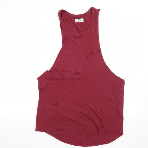 Topman Mens Red    T-Shirt Size S