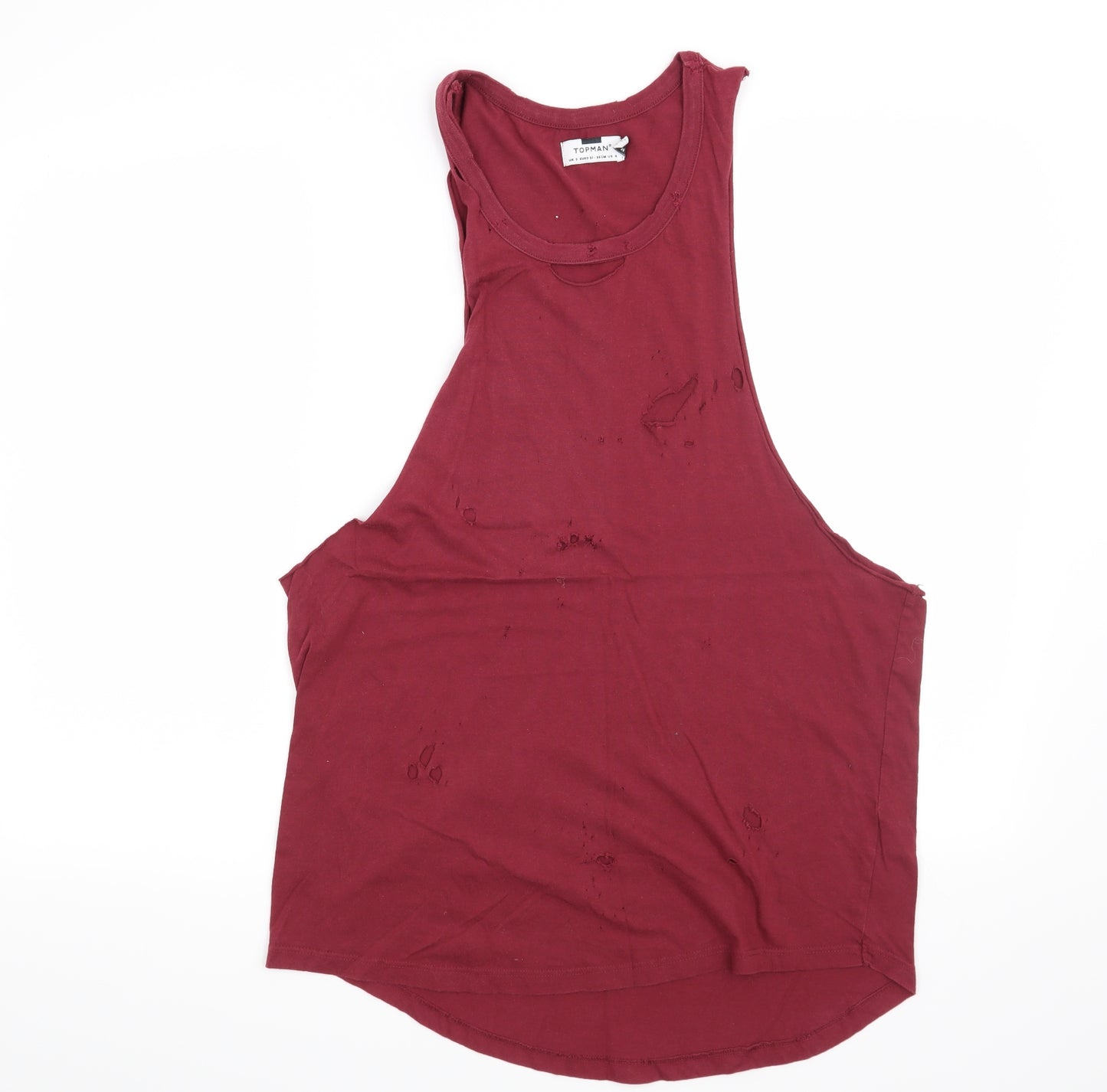 Topman Mens Red    T-Shirt Size S