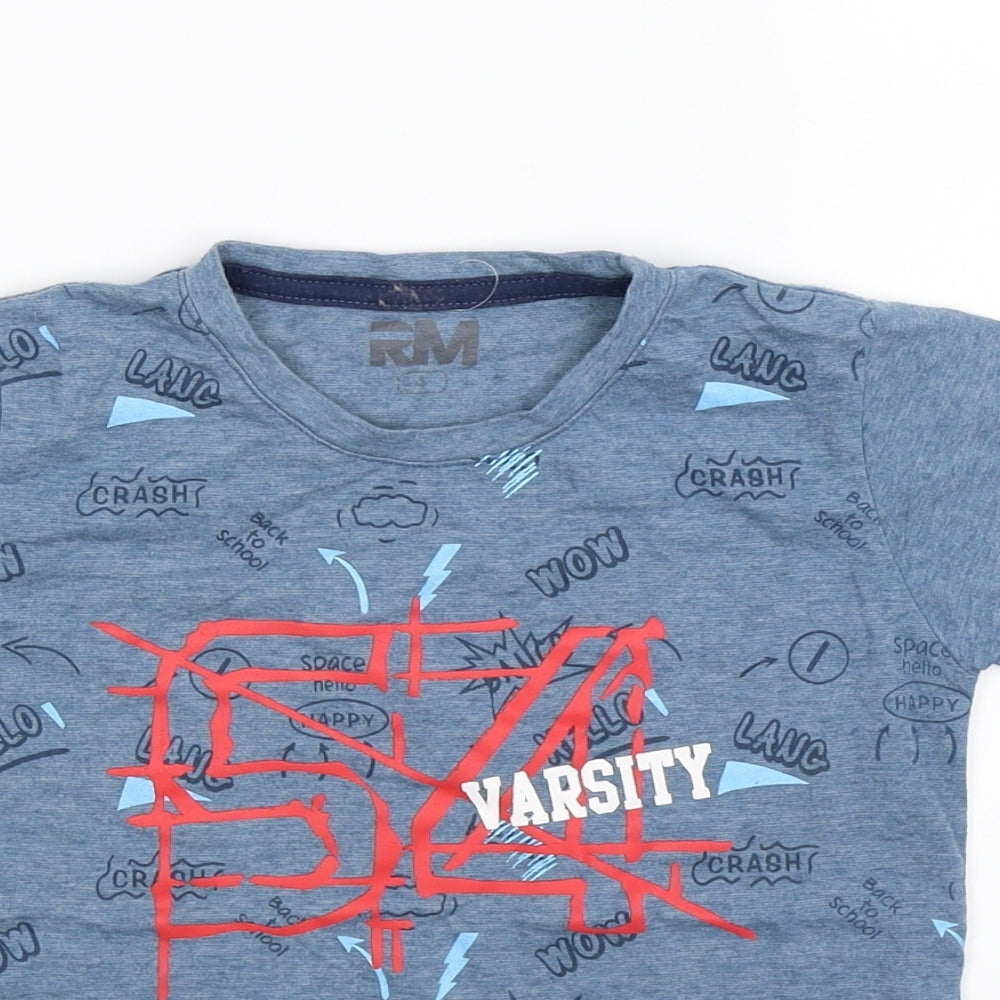 J&N Boys Blue   Basic T-Shirt Size 4 Years