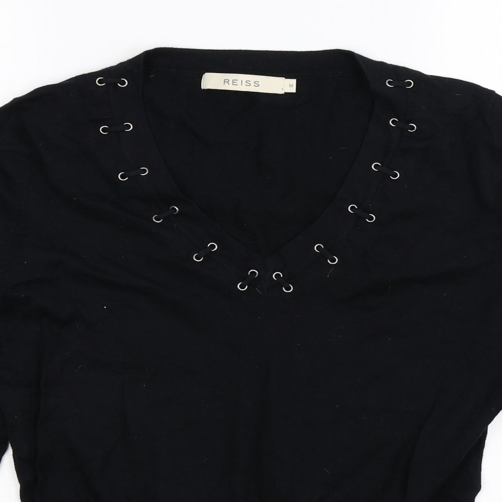 Reiss Womens Black  Knit Pullover Jumper Size M