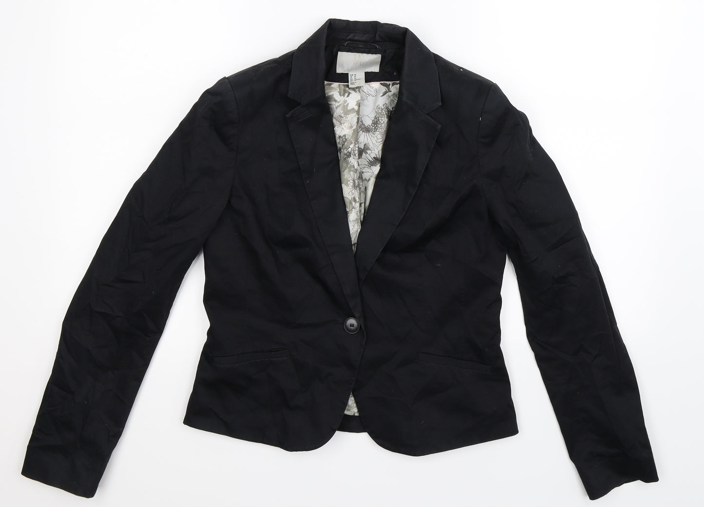 H&M Womens Blue   Jacket Blazer Size 14