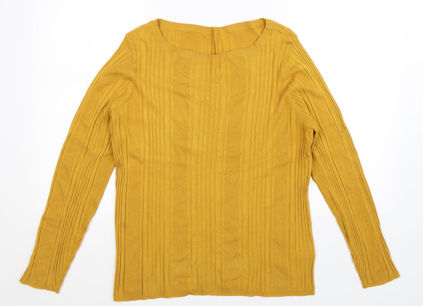 Marks and Spencer Womens Yellow  Knit Pullover Jumper Size 20