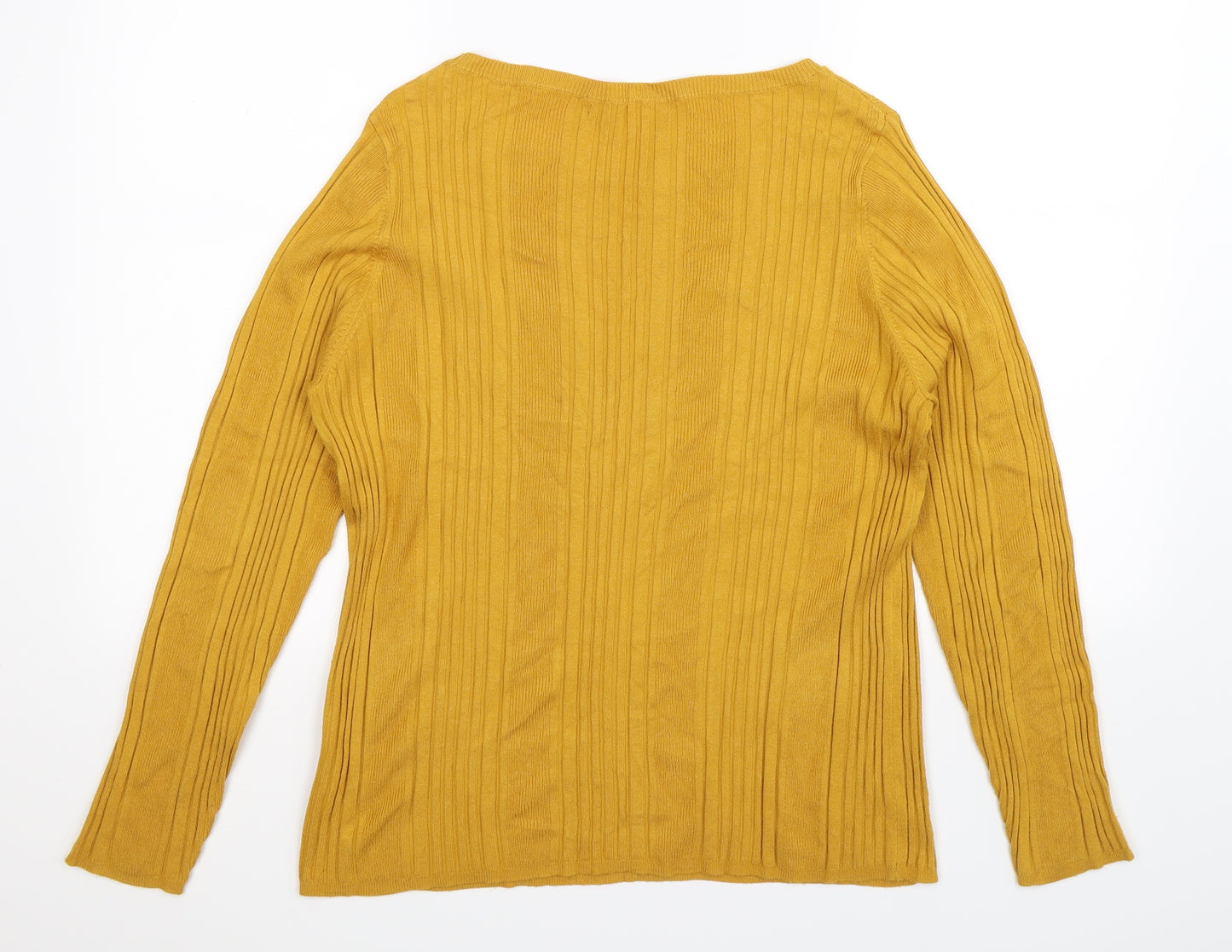 Marks and Spencer Womens Yellow  Knit Pullover Jumper Size 20