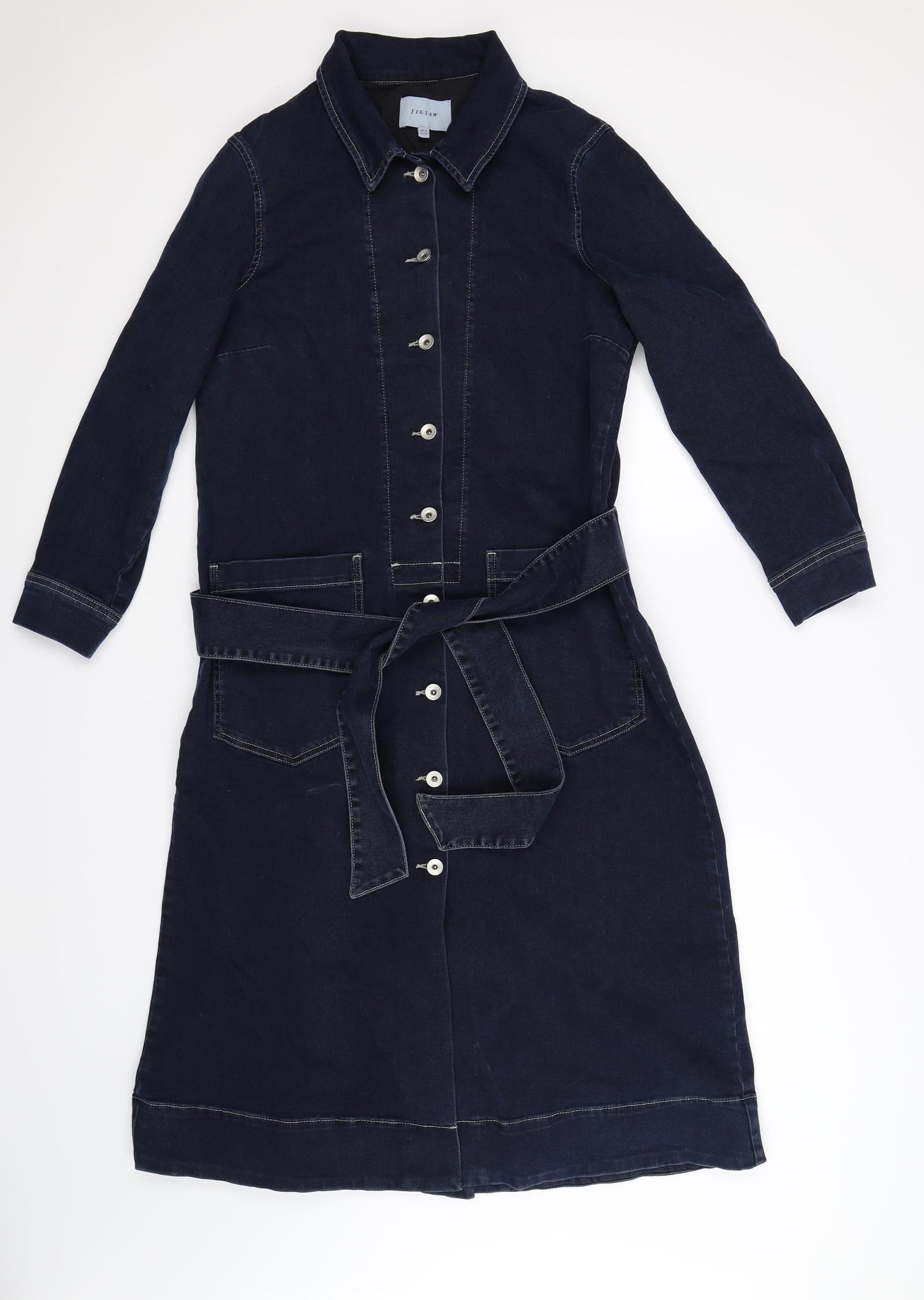 Jigsaw Womens Blue  Denim Shirt Dress  Size 14