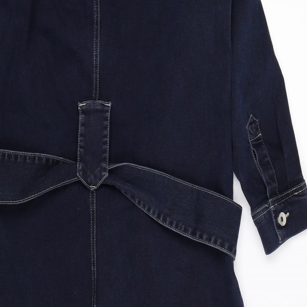 Jigsaw Womens Blue  Denim Shirt Dress  Size 14