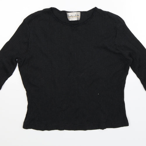 Carolyn Taylor Womens Black   Pullover Jumper Size L