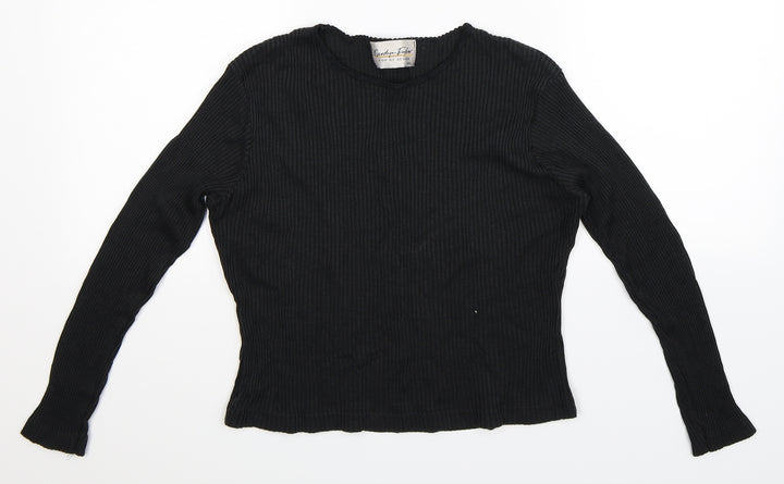 Carolyn Taylor Womens Black Pullover Jumper Size L