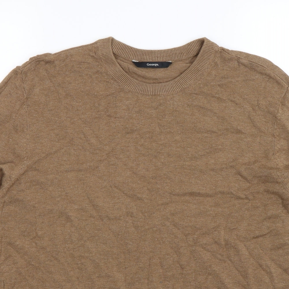 George Mens Beige  Knit Pullover Jumper Size M